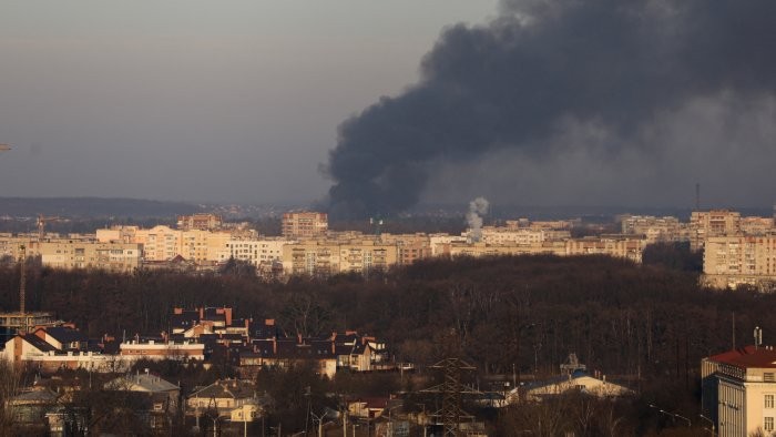 Russian missiles struck airport of the western Ukrainian city of Lviv